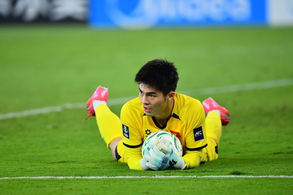 Trần Trung Kiên tại VCK U23 châu Á 2026. Ảnh: FBNV.