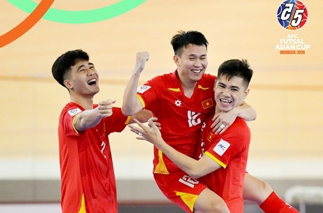 ĐT futsal Việt Nam giành chiến thắng trước Lebanon. Ảnh: AFC