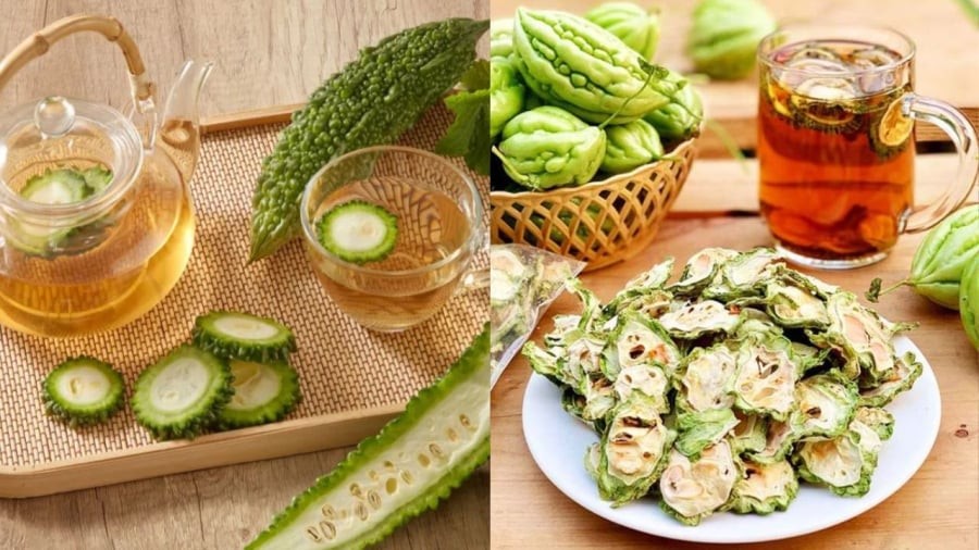 Mướp đắng có thể sao khô và dùng để pha trà.