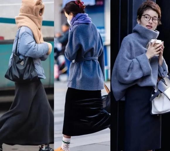 Set đồ váy đen phối cùng xanh khói thường gợi liên tưởng đến phong cách Pháp nhẹ nhàng, lãng mạn nhưng vẫn rất thời trang.