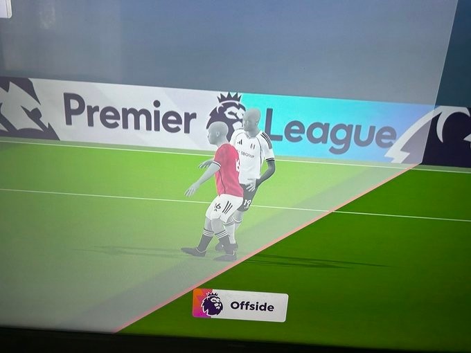 Samuel Chukwueze được cho là đã việt vị trong tình huống này. Ảnh chụp màn hình.