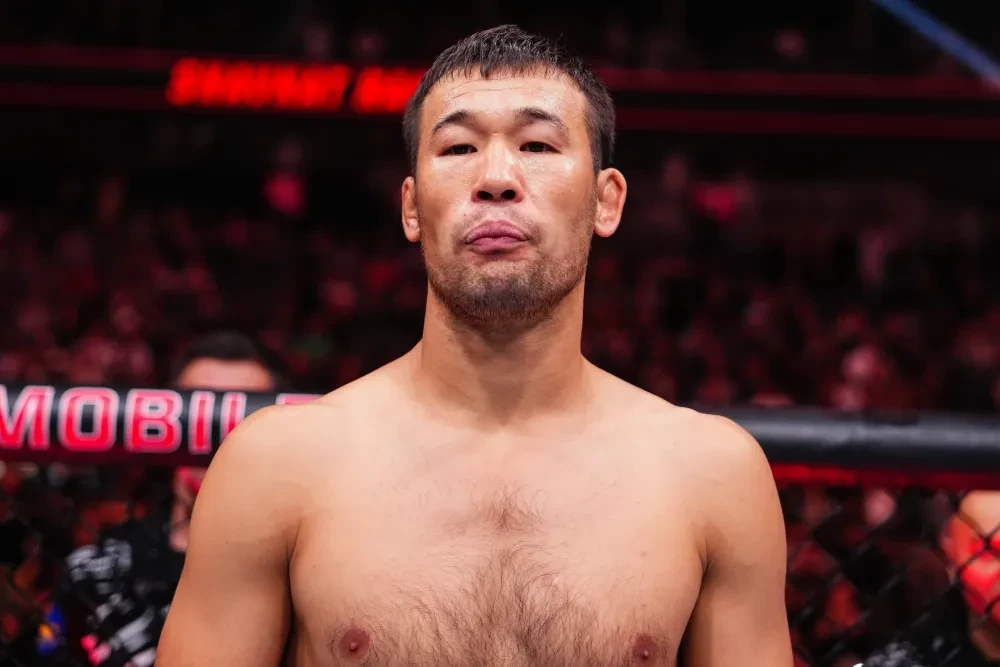 Shavkat Rakhmonov of Uzbekistan looks on before a welterweight bout against Ian Machado Garry of Ireland