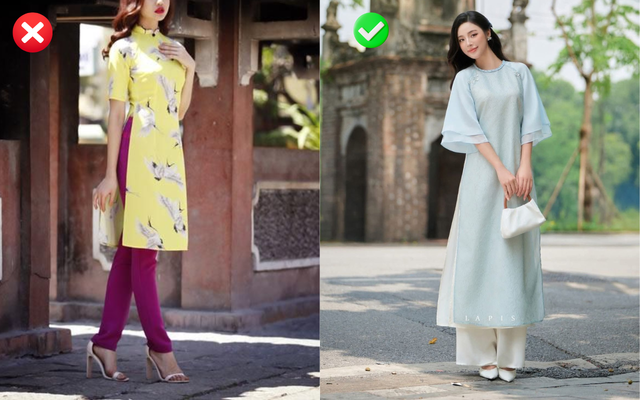 Áo dài cách tân mang đến nhiều lựa chọn phối đồ hiện đại, nhưng không phải kiểu quần nào cũng phù hợp. 