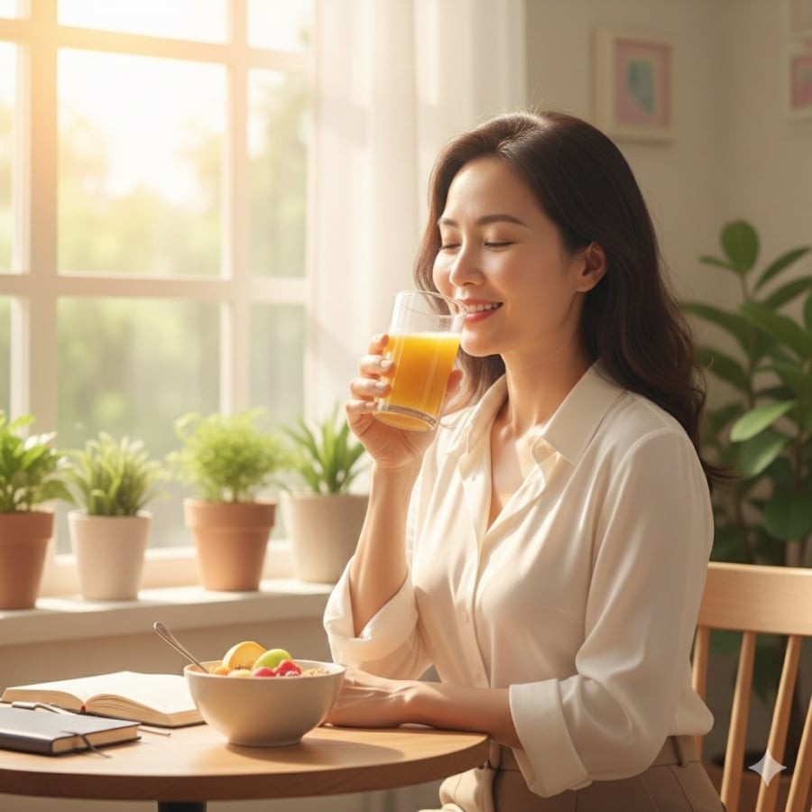 Những loại nước uống quen thuộc mỗi ngày có thể góp phần cải thiện độ sáng và sức sống của làn da phụ nữ sau tuổi 40.