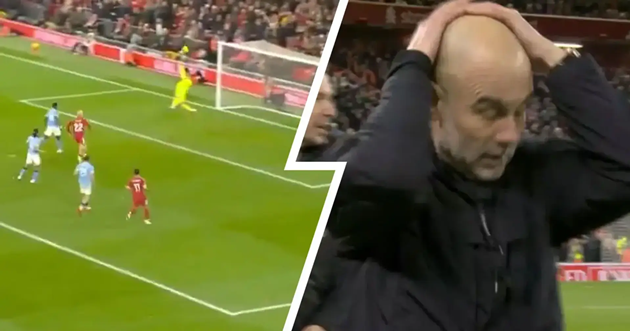 Phản ứng của HLV Guardiola trước pha cứu thua xuất thần của Donnarumma.