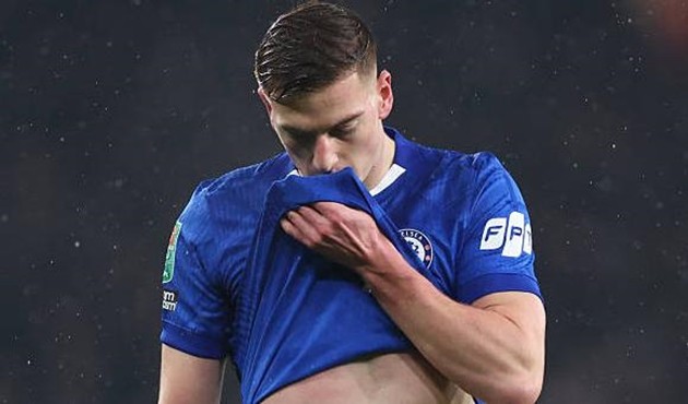 Liam Delap gây thất vọng trong màu áo Chelsea.