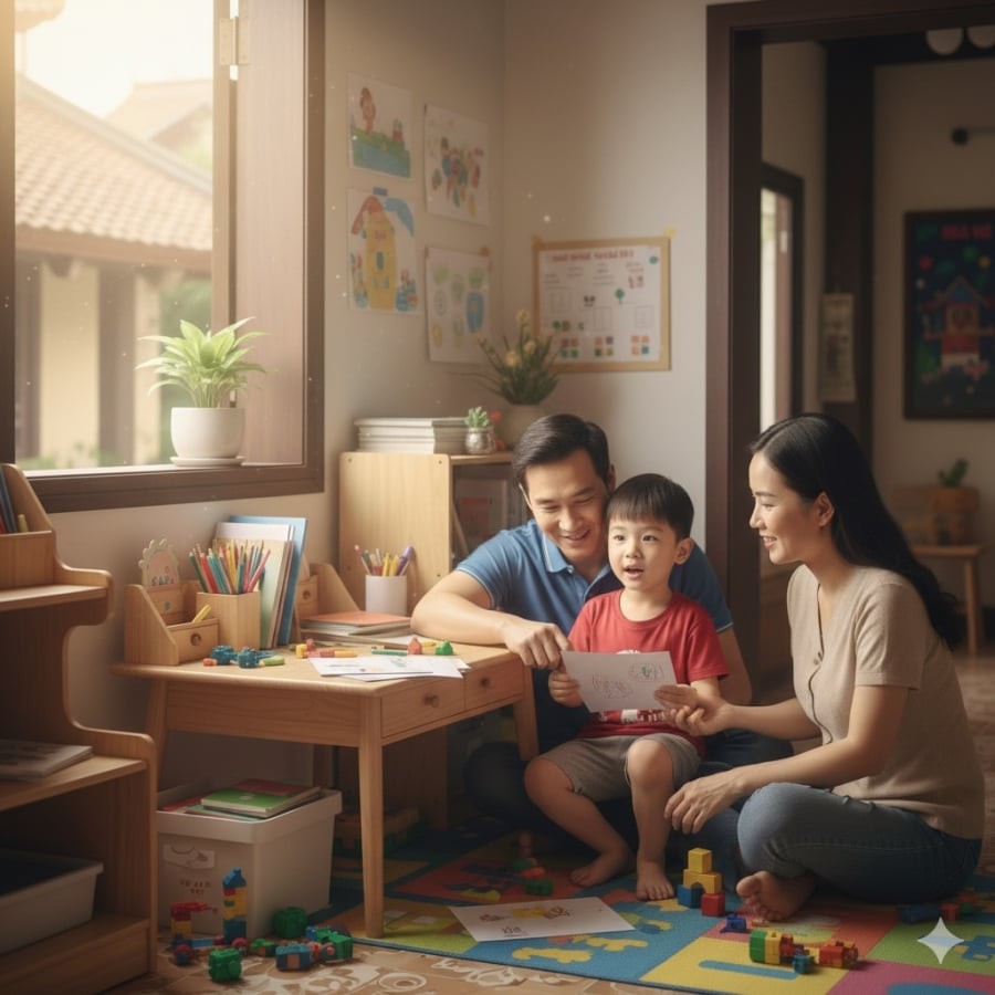 Sự đồng hành và đối thoại trong gia đình là nền tảng giúp con trai xây dựng giá trị sống và định hướng tương lai.