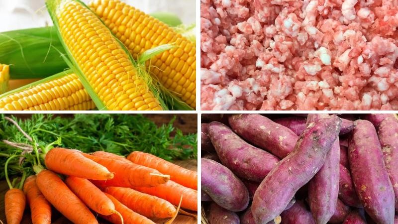 Nguyên liệu làm chả ram bắp