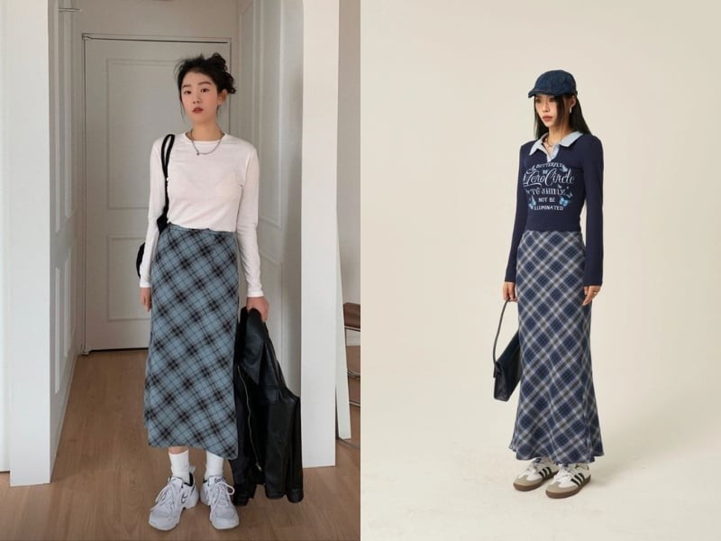 Chân váy kẻ caro là một trong những item kinh điển có khả năng thích nghi tốt với nhiều phong cách khác nhau.