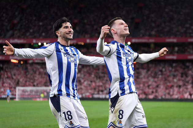 Real Sociedad giành chiến thắng trước Athletic Club trên sân khách.