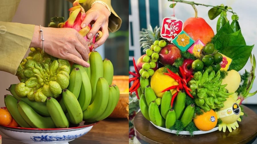 Theo quan niệm dân gian, gia chủ không nên ghép hai nải chuối với nhau để đặt lên bàn thờ.