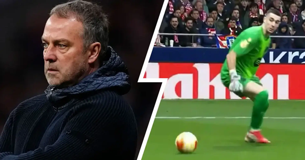 HLV Flick và các học trò hứng chịu trận thua đậm trên sân Metropolitano.