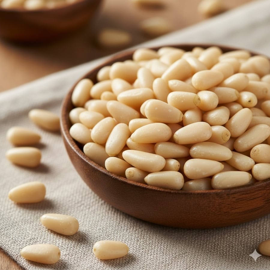 Không chỉ có hương vị béo bùi đặc trưng, hạt thông còn được đánh giá cao nhờ giá trị dinh dưỡng.