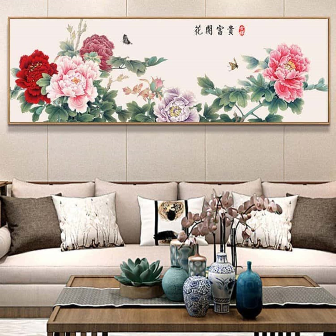 Treo tranh tường khổ lớn. (Ảnh minh họa)