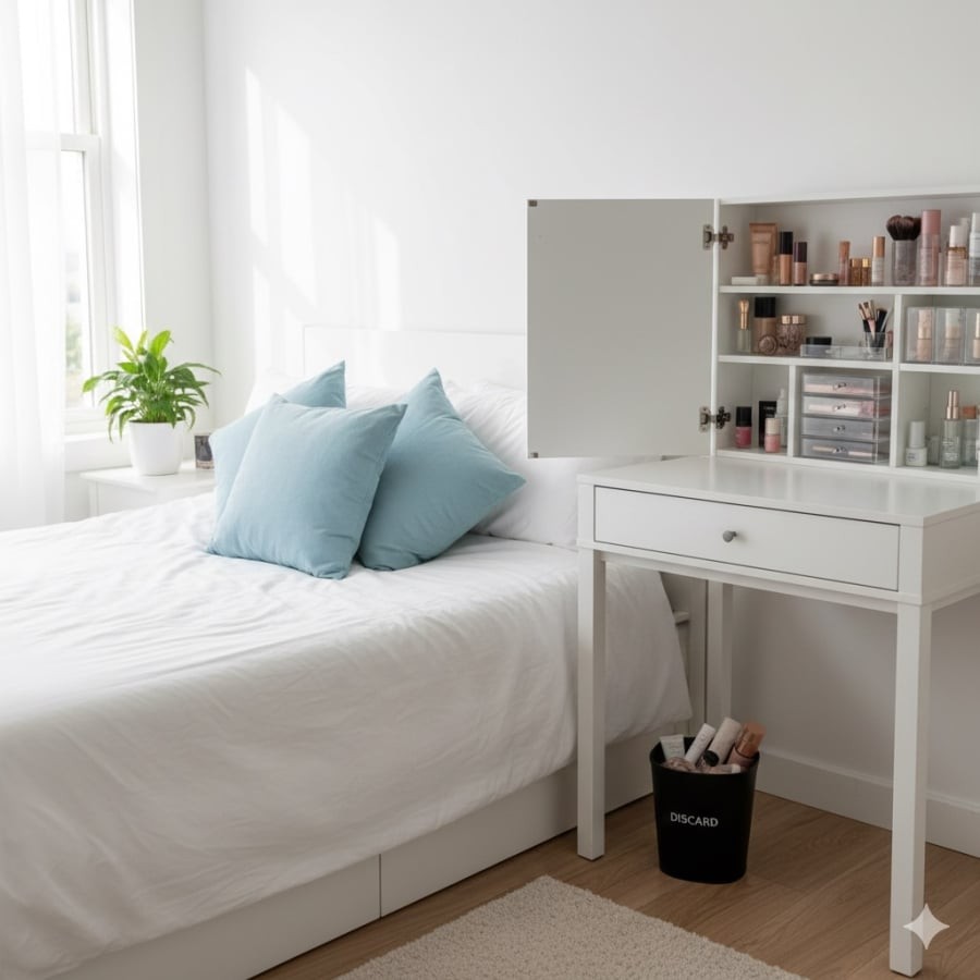 Dọn dẹp phòng ngủ dịp cuối năm giúp không gian sạch thoáng, cải thiện giấc ngủ và làn da.