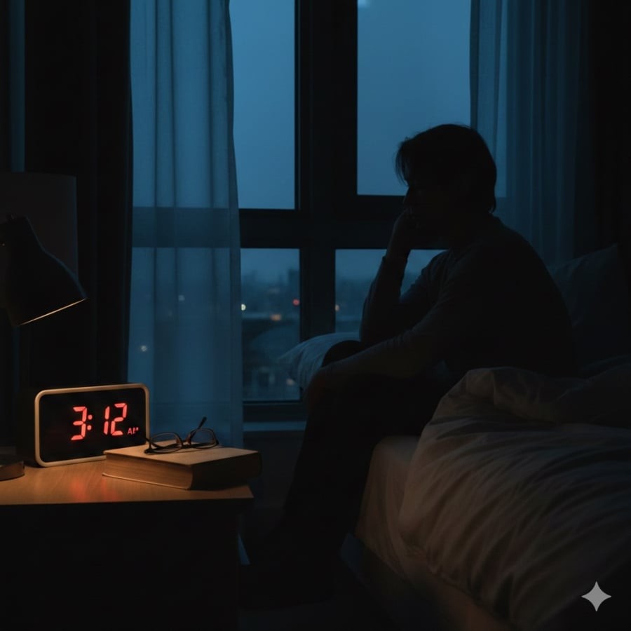 Thức dậy lúc 3 giờ sáng có thể liên quan đến nhịp sinh học, hormone và căng thẳng kéo dài.