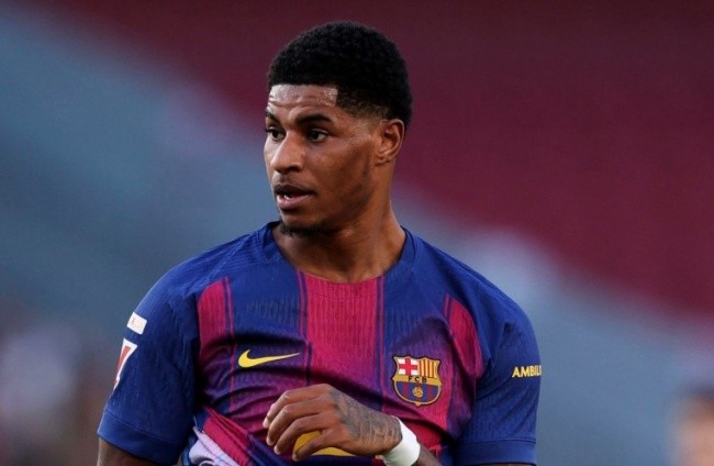 Rashford trong màu áo Barca.