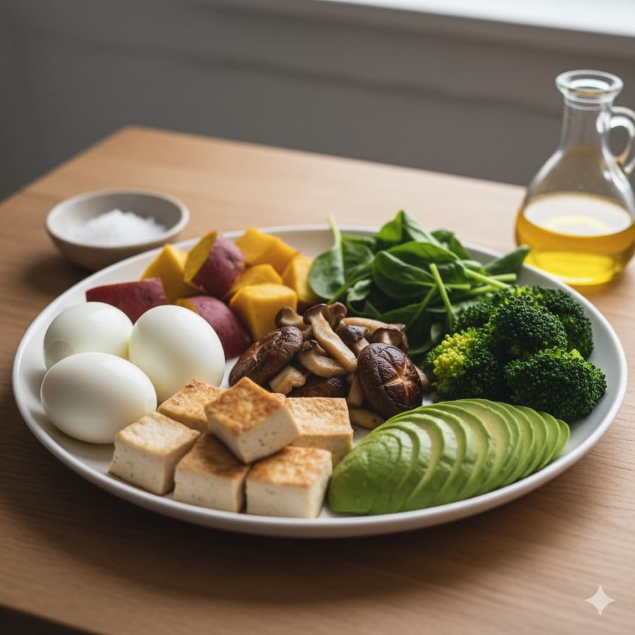 Thực đơn 1 ngày ưu tiên đạm lành mạnh và chất xơ giúp hệ tiêu hóa “nghỉ ngơi”, cơ thể nhanh nhẹ bụng hơn.