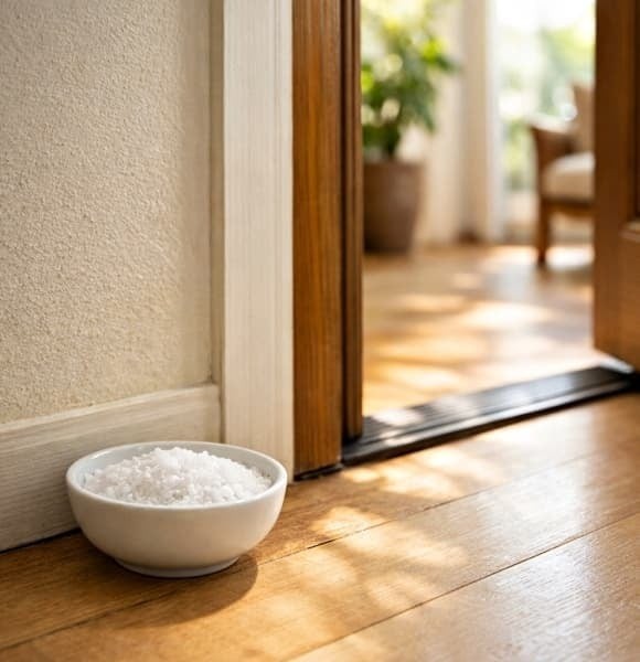 Muối hạt được cho là có khả năng hút ẩm, làm sạch và giảm bớt nguồn năng lượng tiêu cực. 