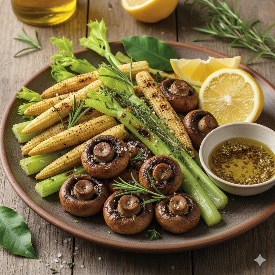 Ưu tiên rau củ tươi, gia vị tự nhiên giúp giảm muối mà vẫn giữ hương vị, tốt cho huyết áp và tim mạch.