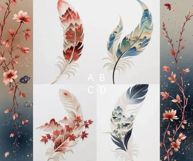 Hãy chọn 1 chiếc lông ngỗng nhé!