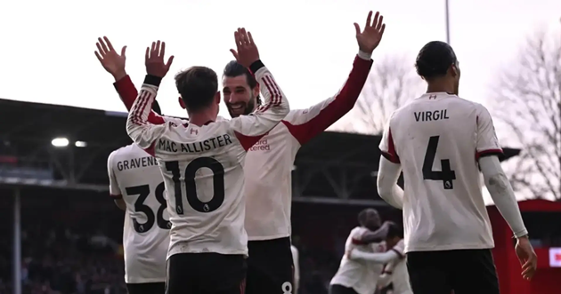 Liverpool thắng nhờ pha lập công phút bù giờ của Mac Allister.