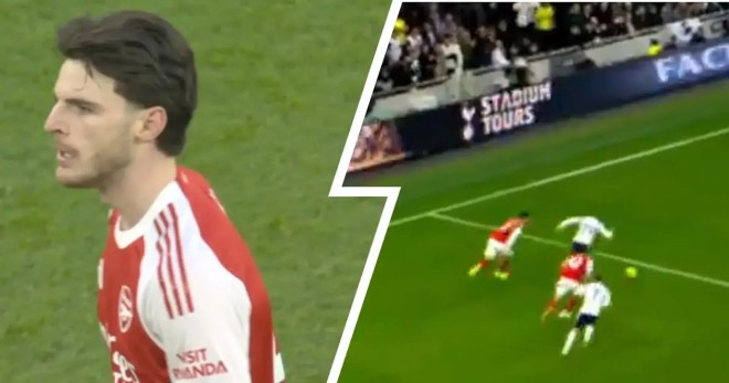 Rice mắc sai lầm trong bàn thua của Arsenal.