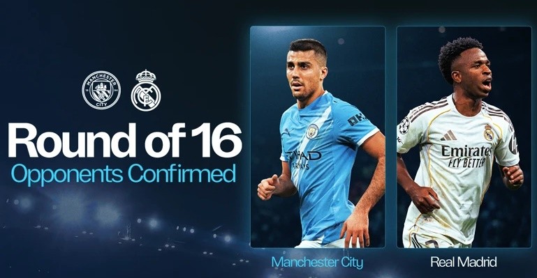 Man City lại một lần nữa chạm trán Real.