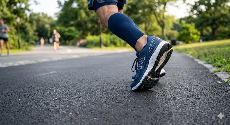 Chọn giày và duy trì cường độ hợp lý giúp hạn chế đau khớp khi đi bộ mỗi ngày.