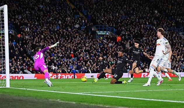 Antoine Semenyo ghi bàn thắng duy nhất giúp Manchester City đánh bại Leeds United.