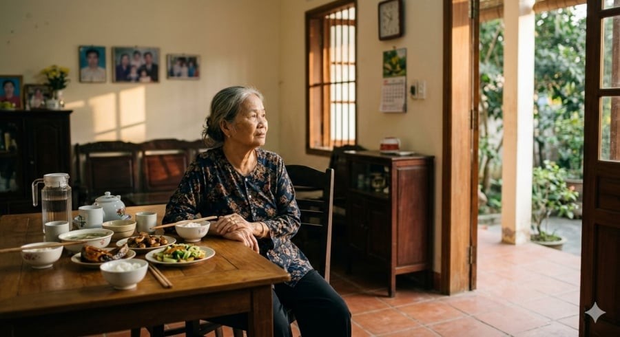 Cha mẹ già đi từng ngày, điều họ mong nhất đôi khi chỉ là một bữa cơm có đủ con cháu quây quần.