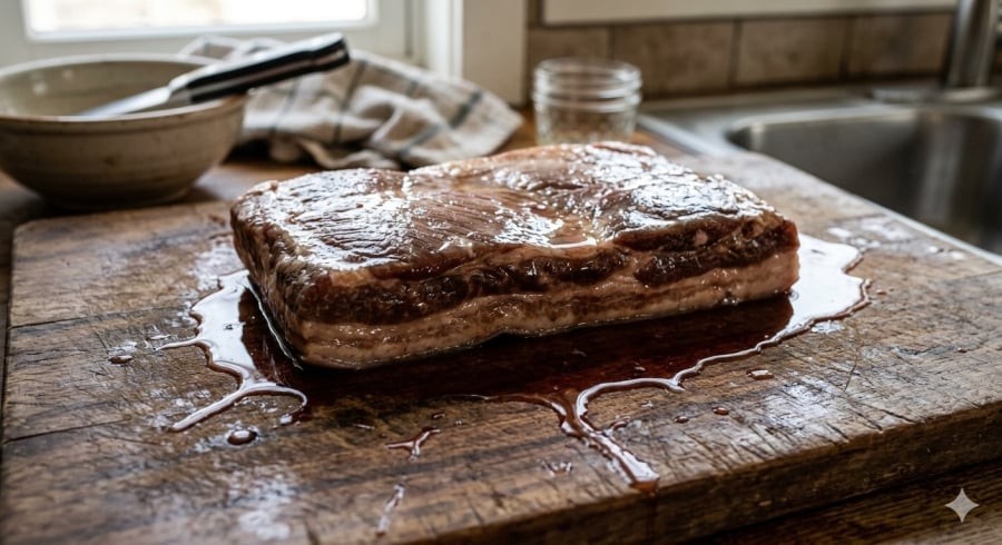 Màu sắc bất thường, mùi lạ và bề mặt nhớt là những dấu hiệu cảnh báo thịt lợn đã hỏng, không nên tiếp tục sử dụng.