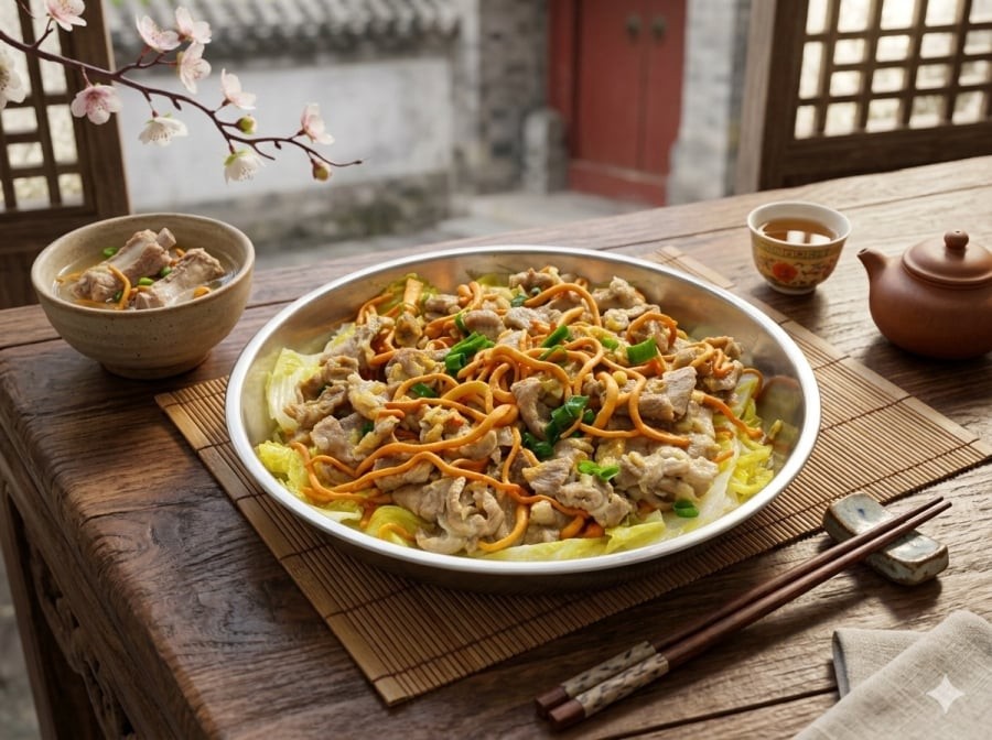 Cải thảo hấp thịt heo mềm ngọt tự nhiên, hoàn thành chỉ sau 15 phút.