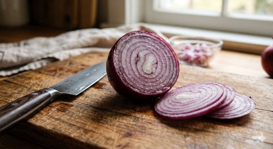 Sau khi cắt hành tây, nên để yên 10–15 phút trước khi chế biến để kích hoạt các hợp chất có lợi cho sức khỏe.