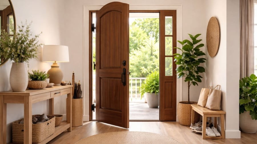 Cửa chính là nơi đón tài khí nên cần chú ý