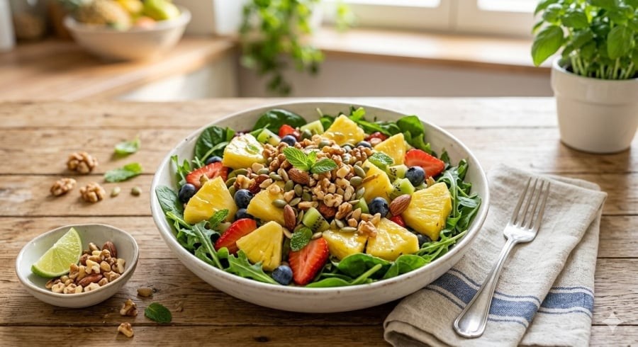 Bổ sung dứa hợp lý trong thực đơn hằng ngày có thể hỗ trợ hệ tiêu hóa và góp phần duy trì sức khỏe tim mạch.