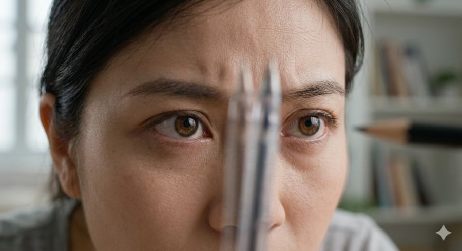 Các dây thần kinh điều khiển chuyển động của mắt xuất phát từ não, vì vậy bất thường ở não có thể gây ra hiện tượng nhìn đôi.