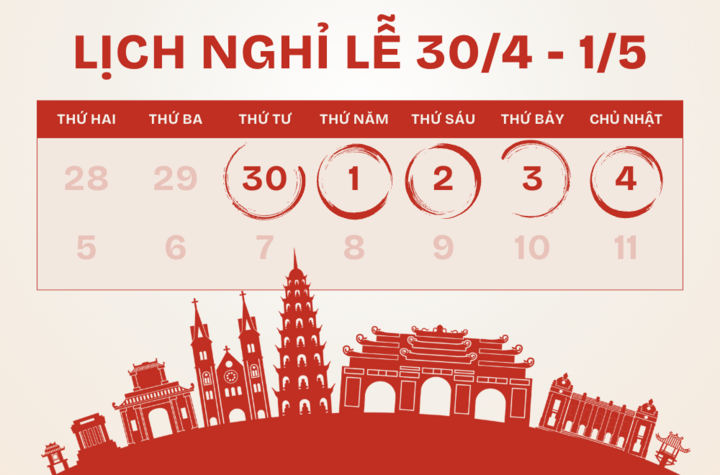 Thay đổi Lịch nghỉ Giỗ tổ Hùng Vương và 30/4 - 1/5: Chính thức người lao động được nghỉ 9 ngày liên tiếp?