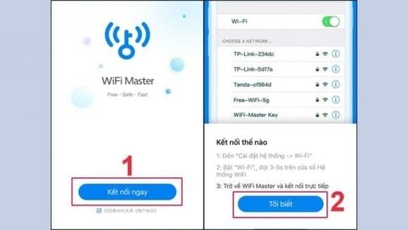 Một trong những cách phổ biến để tìm Wi-Fi miễn phí là sử dụng các ứng dụng hỗ trợ kết nối mạng như WiFi Master. 