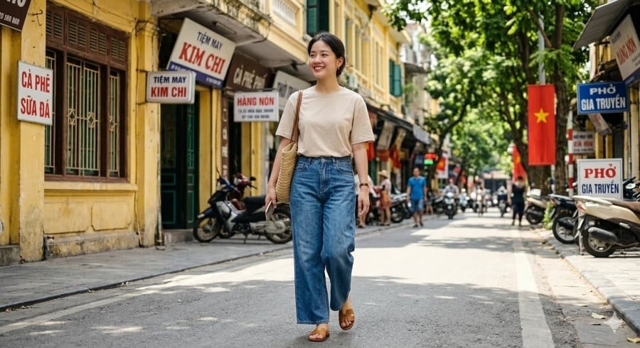 Áo thun trơn là món đồ cơ bản, dễ phối và phù hợp với nhiều phong cách mùa hè.