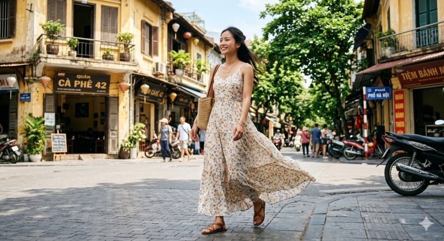 Váy dài mang lại sự thoải mái khi di chuyển, đồng thời giúp che khuyết điểm và tôn dáng.