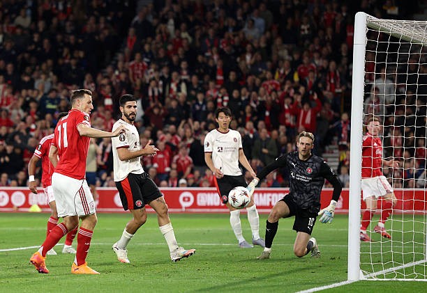 Nottingham từng nhận thất bại trước Midtjylland ở vòng phân hạng.
