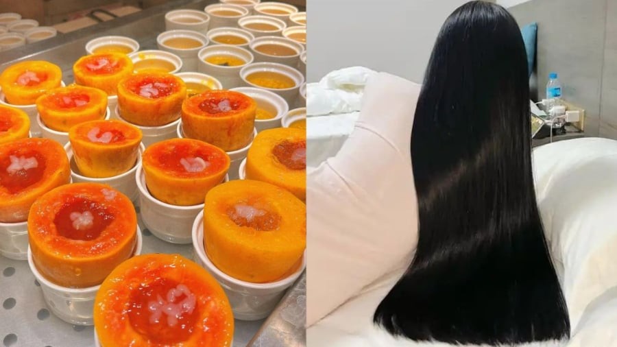 Đu đủ là loại trái cây giàu biotin có tác dụng nuôi dưỡng mái tóc, giúp giảm rụng tóc, kích thích tóc con phát triển.