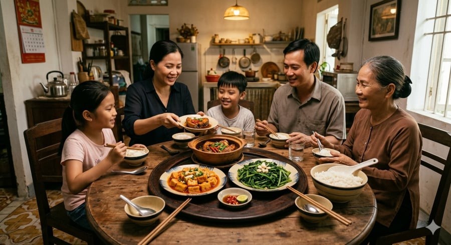 Những món ăn quen thuộc trong bữa cơm Việt được dân gian xem là biểu tượng của sự đủ đầy và “giữ lộc” trong gia đình.