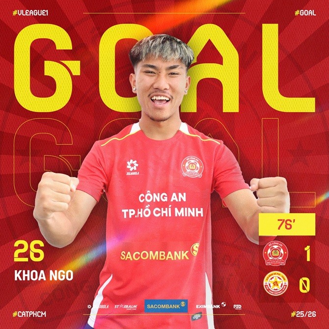 Khoa Ngô đã ghi bàn thắng duy nhất.