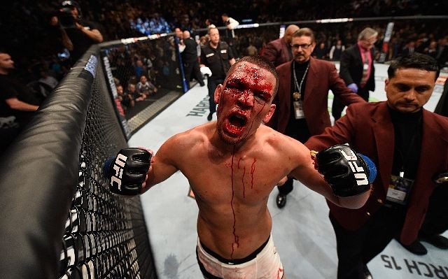 Nate Diaz trong một trận đấu tại UFC