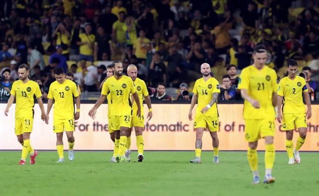 ĐT Malaysia đã bị AFC xử thua trong 2 trận đấu với Nepal và Việt Nam. Ảnh: TNST