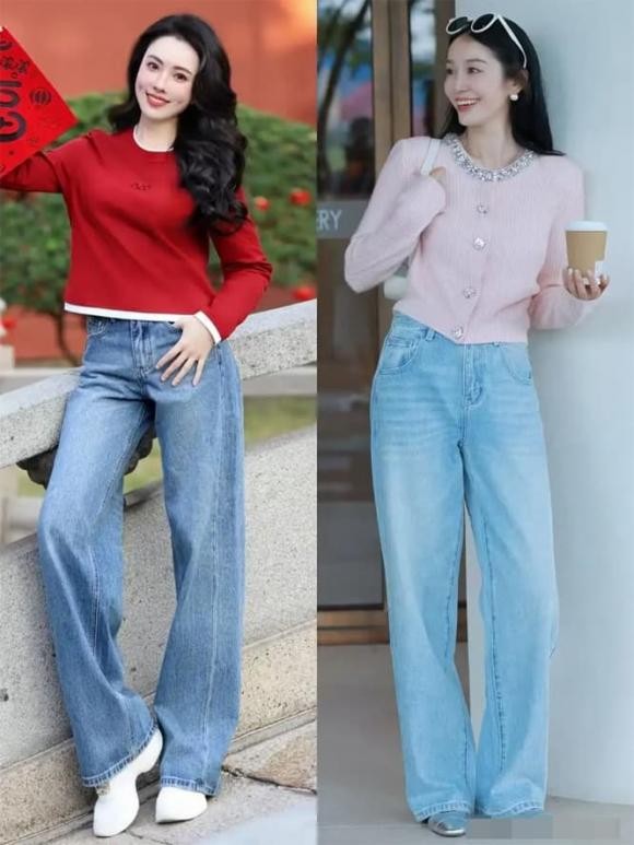 Kết hợp cùng quần ống rộng cạp cao, tổng thể trang phục trở nên giản dị nhưng vẫn giữ được vẻ tinh tế.