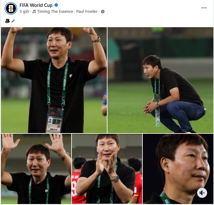 FIFA vinh danh HLV Kim Sang Sik. Ảnh chụp màn hình.