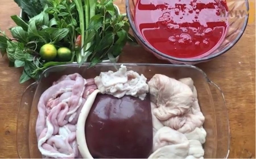 Nguyên liệu làm dồi heo